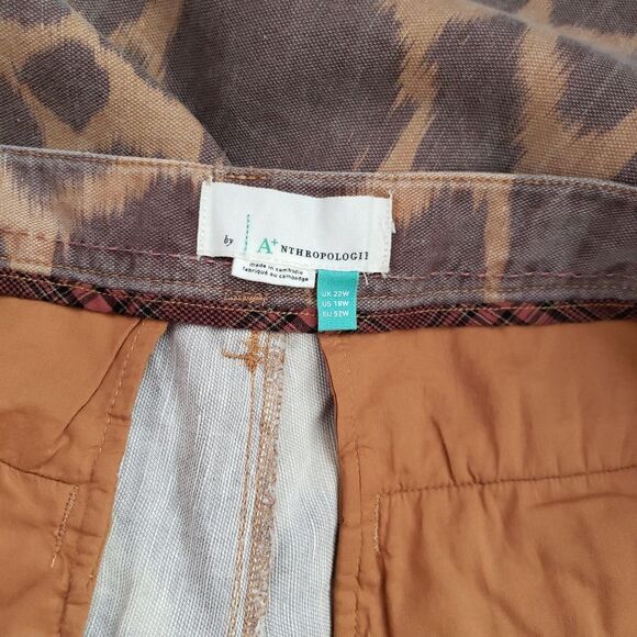 Anthro Tamarind Trouser Jogger/Lounge Giraffe Animal Print Brown Size 18W - Picture 11 of 16